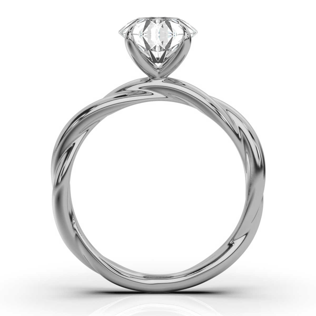 14K White Gold Pamela Solitaire Ring 