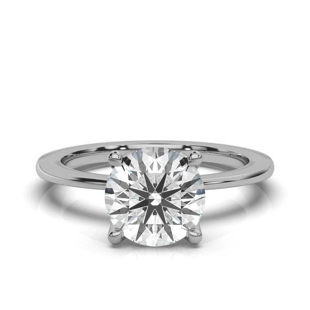 14K White Gold Allyssa Hidden Accents Lab Grown Diamond Ring (1/10 ct. tw)