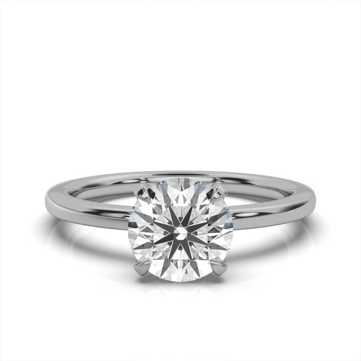 14K White Gold Ally Hidden Accents Lab Grown Diamond Ring (1/10 ct. tw)