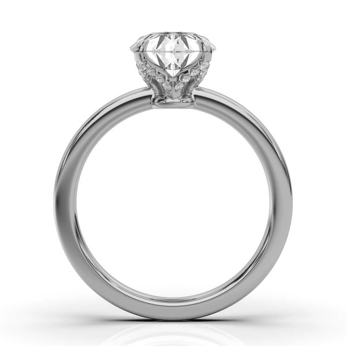 14K White Gold Ally Hidden Accents Lab Grown Diamond Ring (1/10 ct. tw)