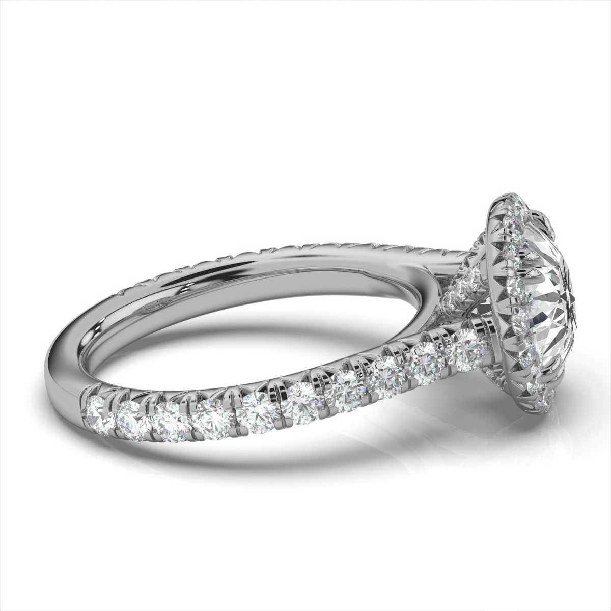14K White Gold Trina Halo Hidden Accents Lab Grown Diamond Ring (5/6 ct. tw)