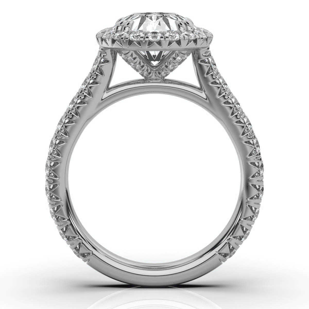 14K White Gold Trina Halo Hidden Accents Lab Grown Diamond Ring (5/6 ct. tw)