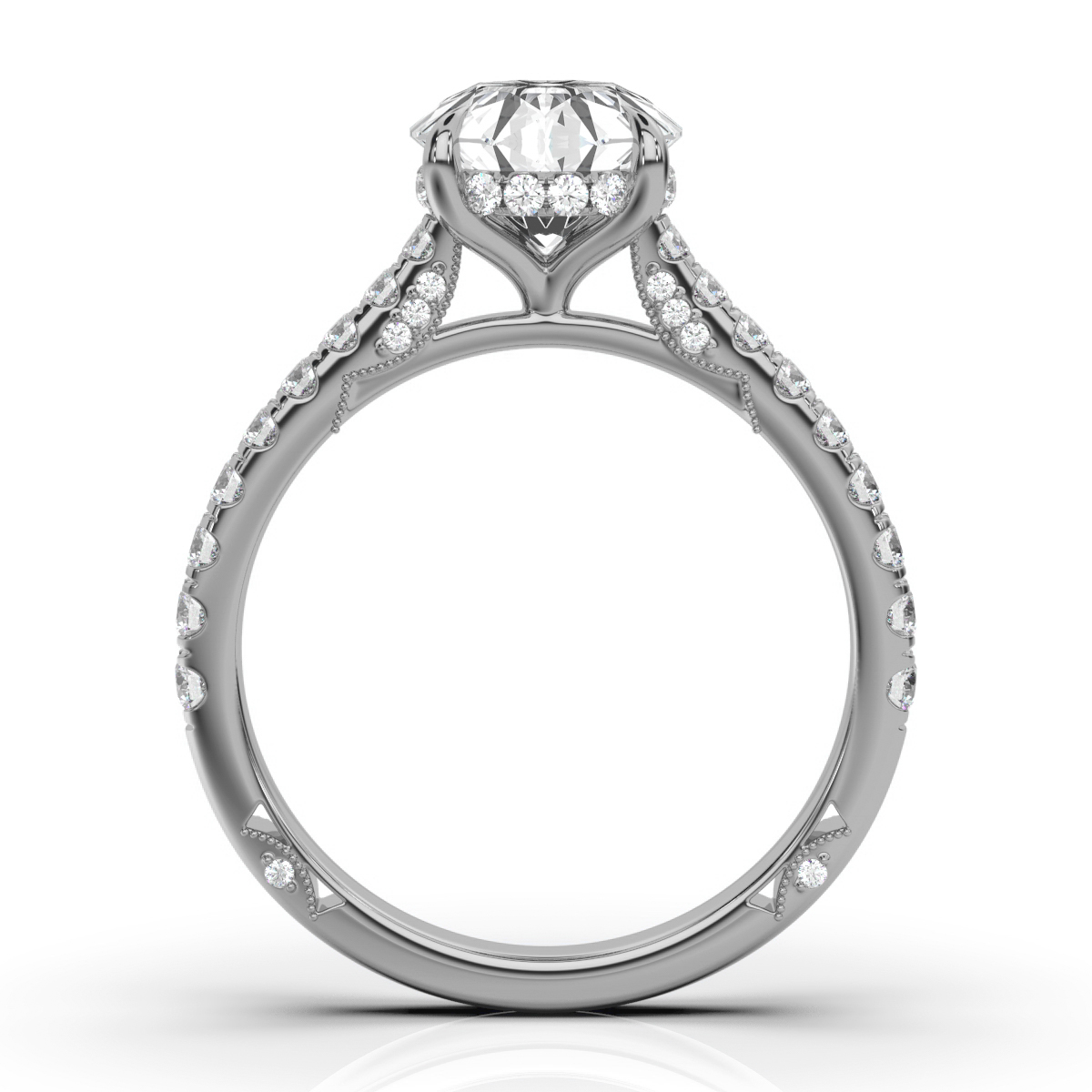 14K White Gold Camile Hidden Halo Lab Grown Diamond Ring (1/3 ct. tw)