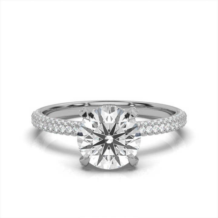 14K White Gold Gabi Hidden Accents Lab Grown Diamond Ring (1 ct. tw)