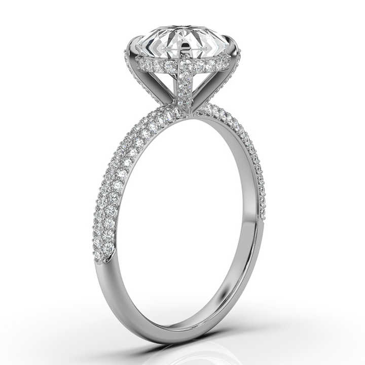 14K White Gold Gabi Hidden Accents Lab Grown Diamond Ring (1 ct. tw)