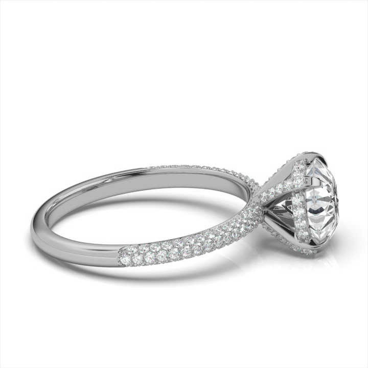 14K White Gold Gabi Hidden Accents Lab Grown Diamond Ring (1 ct. tw)