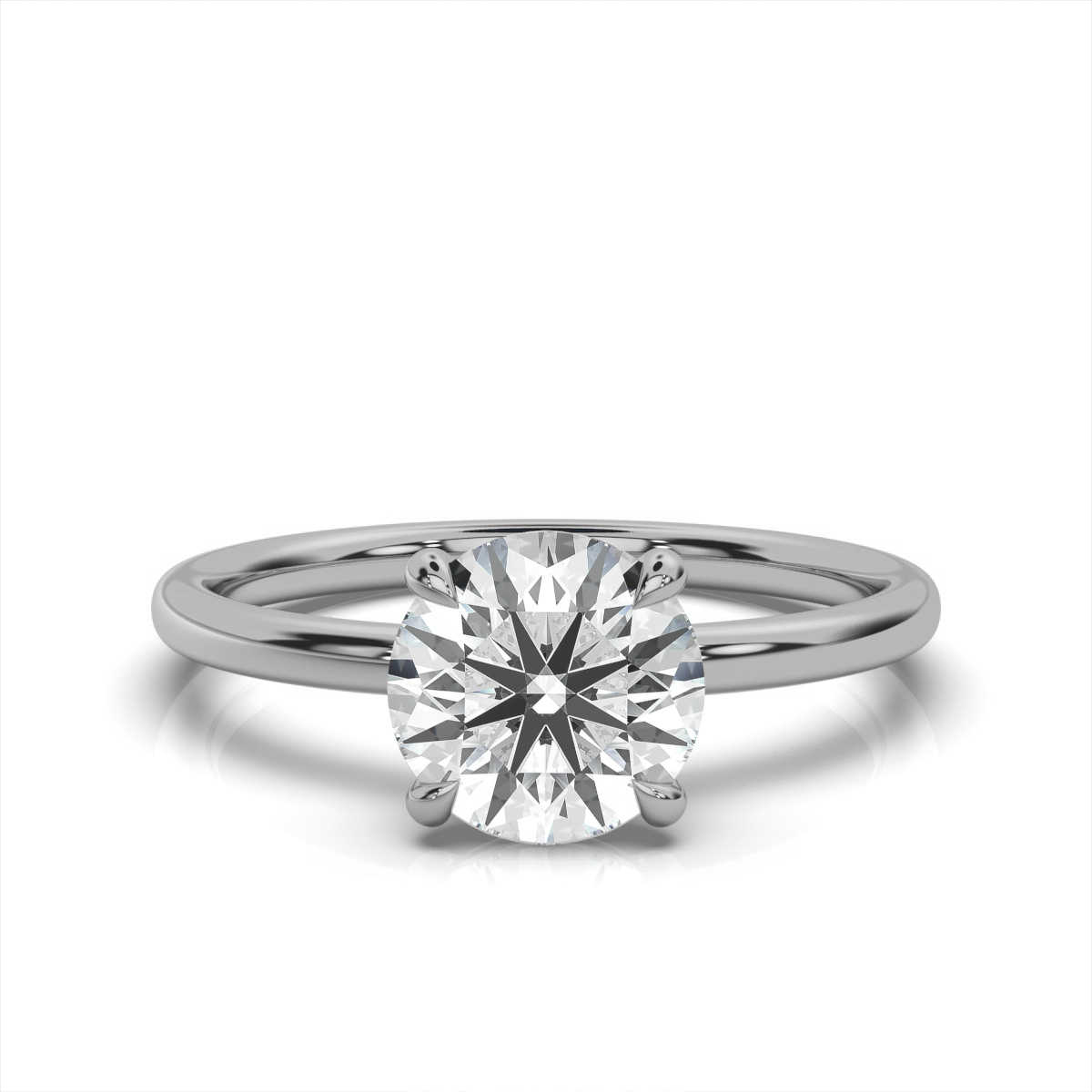 14K White Gold Andia Solitaire Ring 