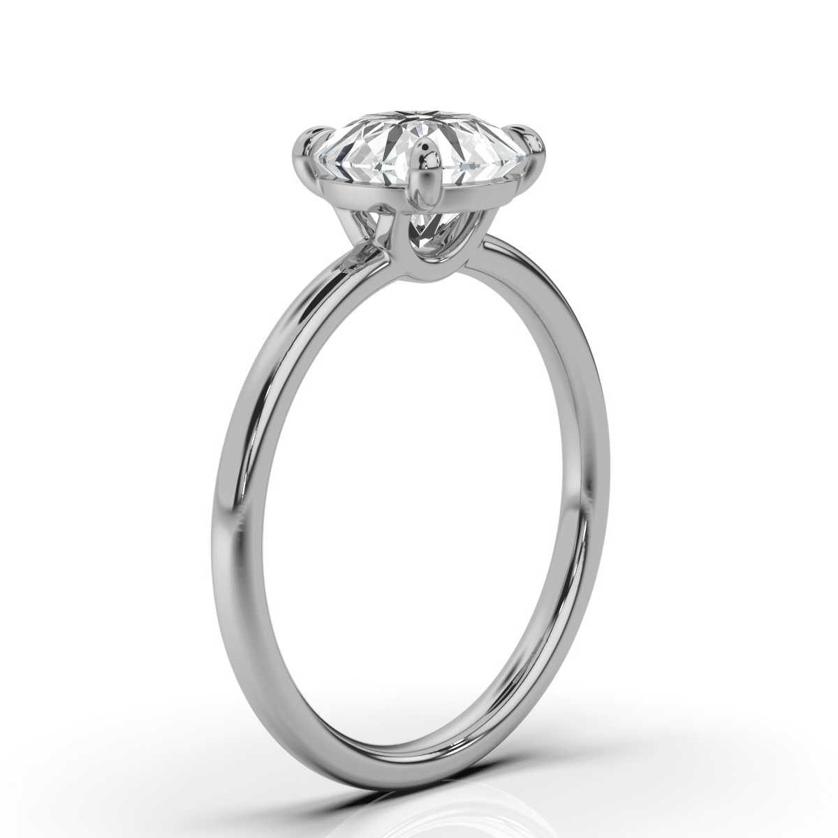 14K White Gold Andia Solitaire Ring 
