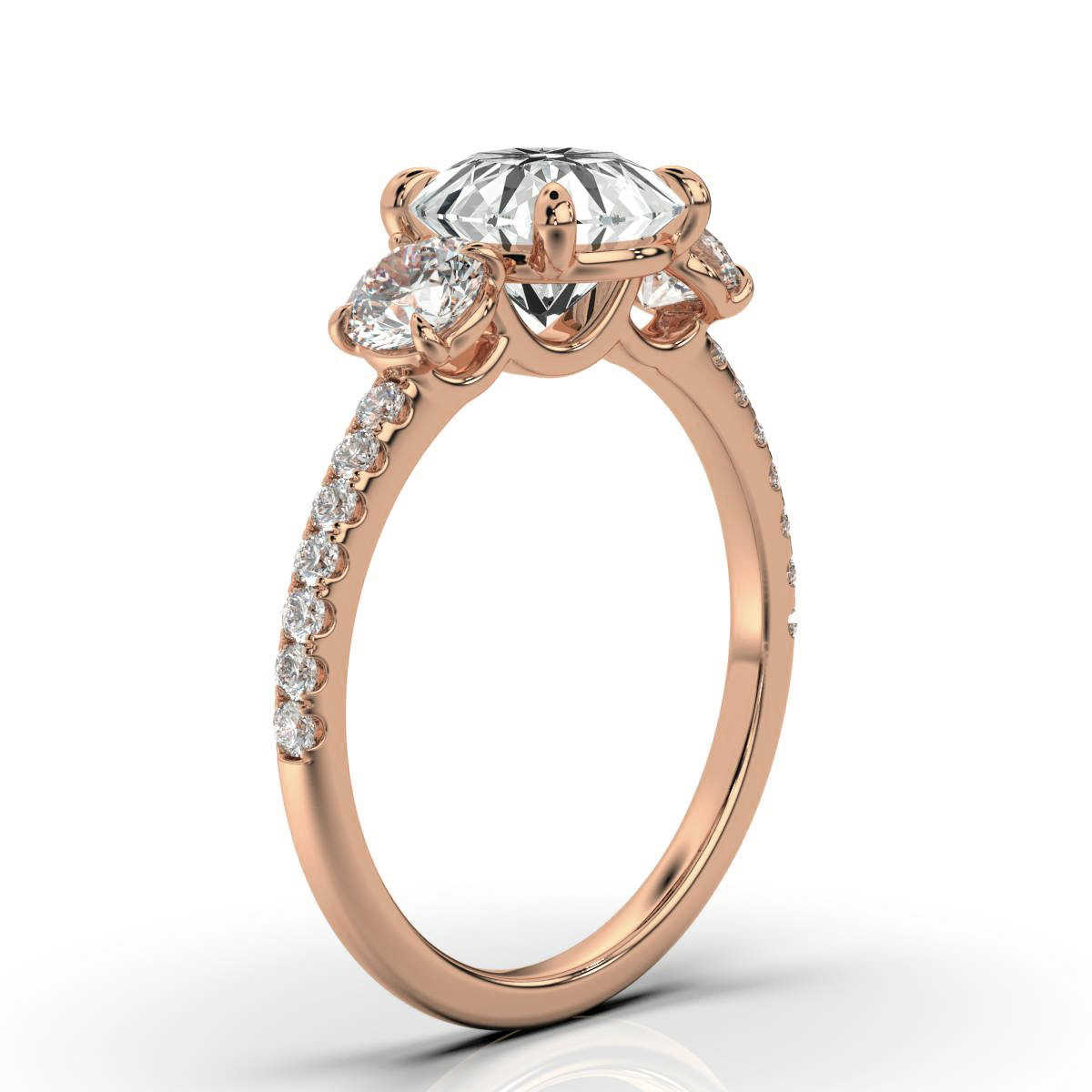 14K Rose Gold Claire Lab Grown Diamond Ring (2/3 ct. tw)