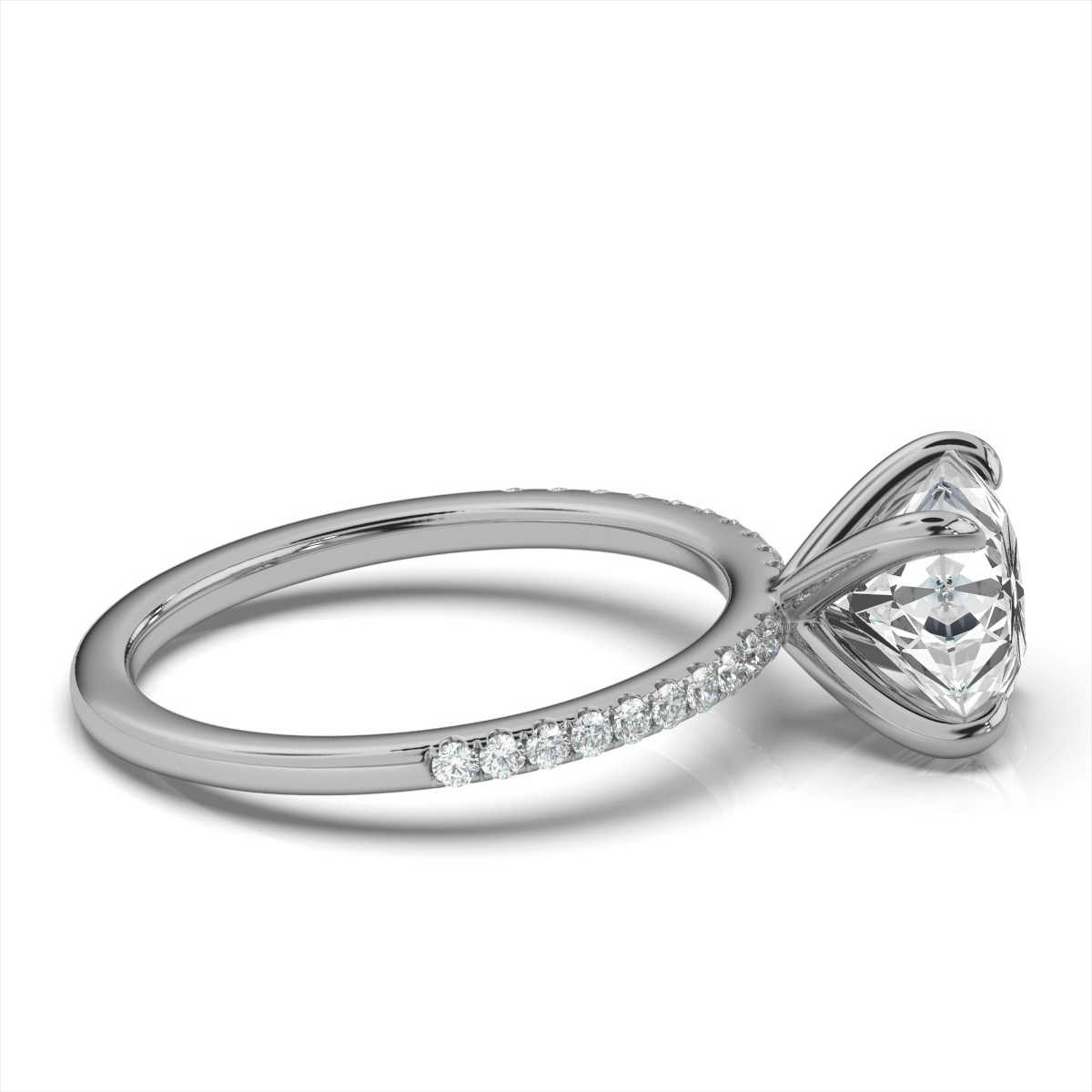 14K White Gold Alor Claw Prongs Lab Grown Diamond Ring (1/5 ct. tw)