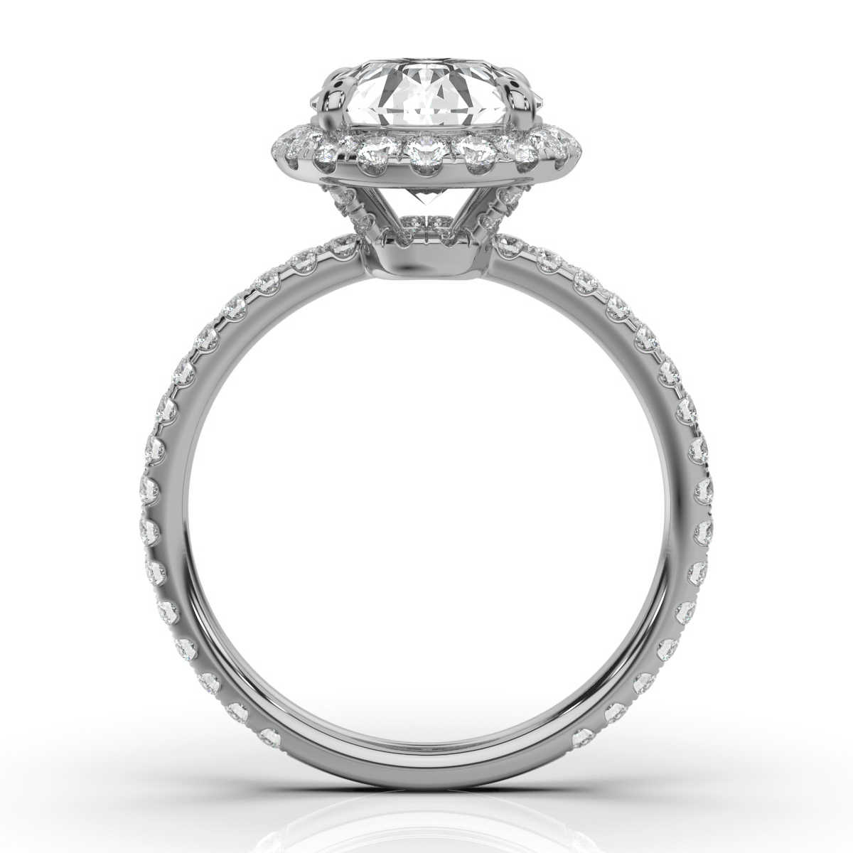 14K White Gold Cyntia Halo Lab Grown Diamond Ring (2/3 ct. tw)