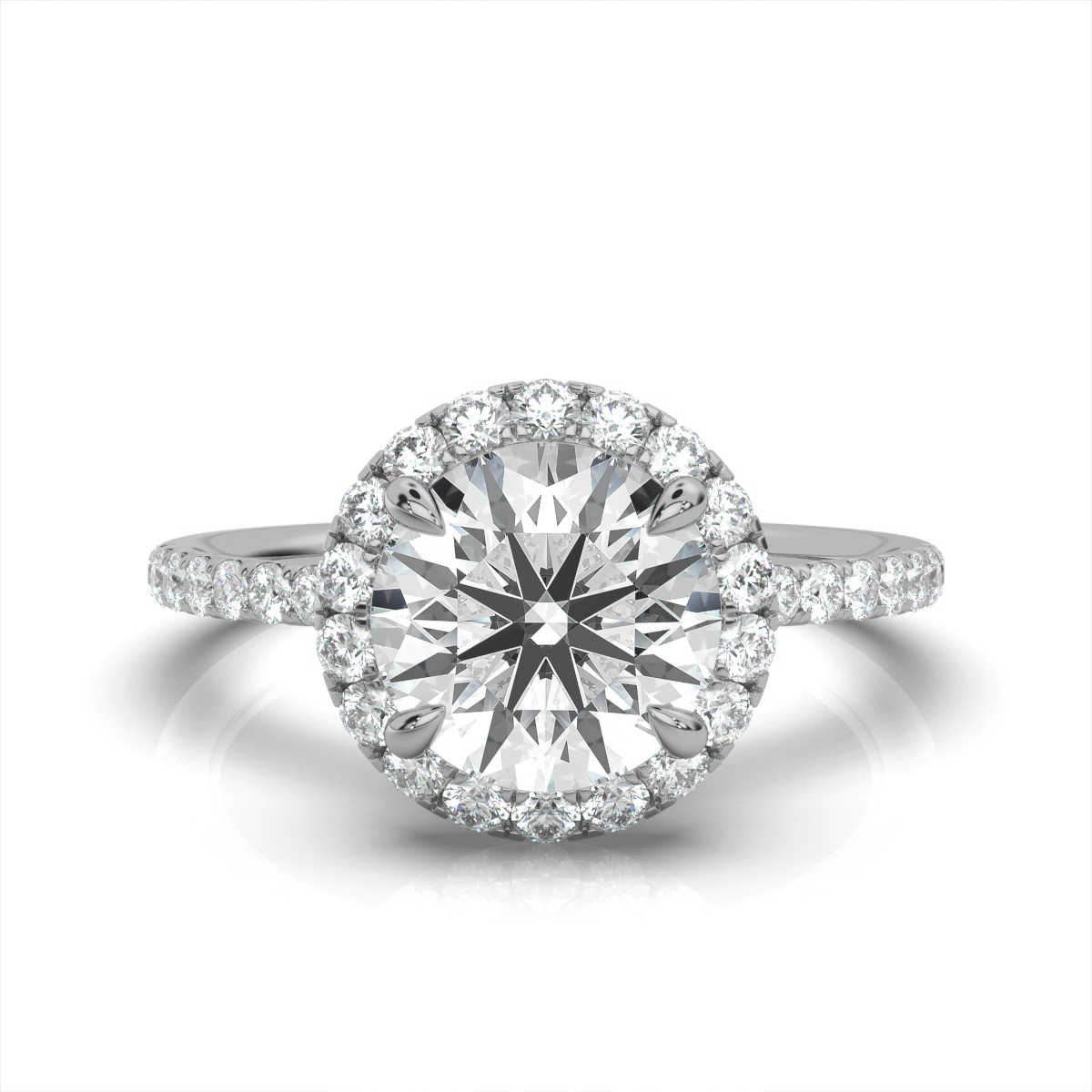 14K White Gold Cyntia Halo Lab Grown Diamond Ring (1/2 ct. tw)