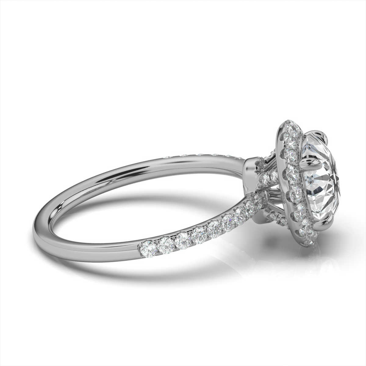 14K White Gold Cyntia Halo Lab Grown Diamond Ring (1/2 ct. tw)