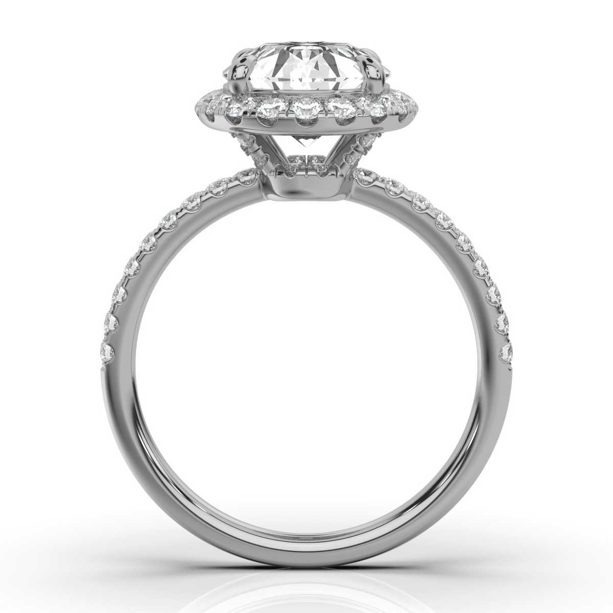 14K White Gold Cyntia Halo Lab Grown Diamond Ring (1/2 ct. tw)