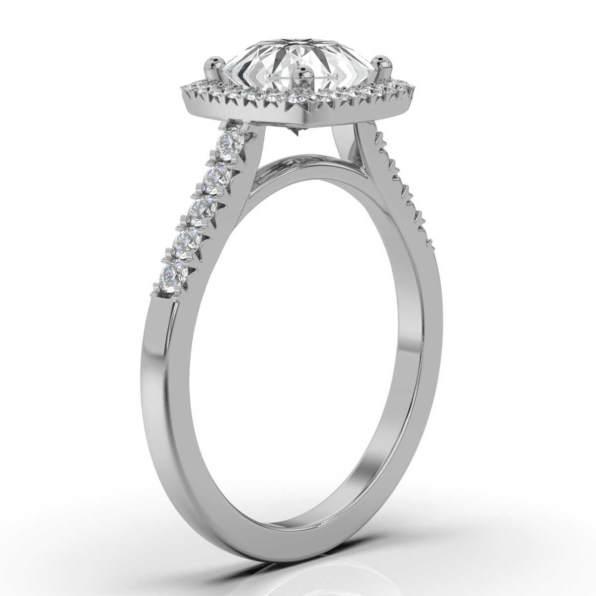 14K White Gold Lenna Halo Lab Grown Diamond Ring (1/3 ct. tw)