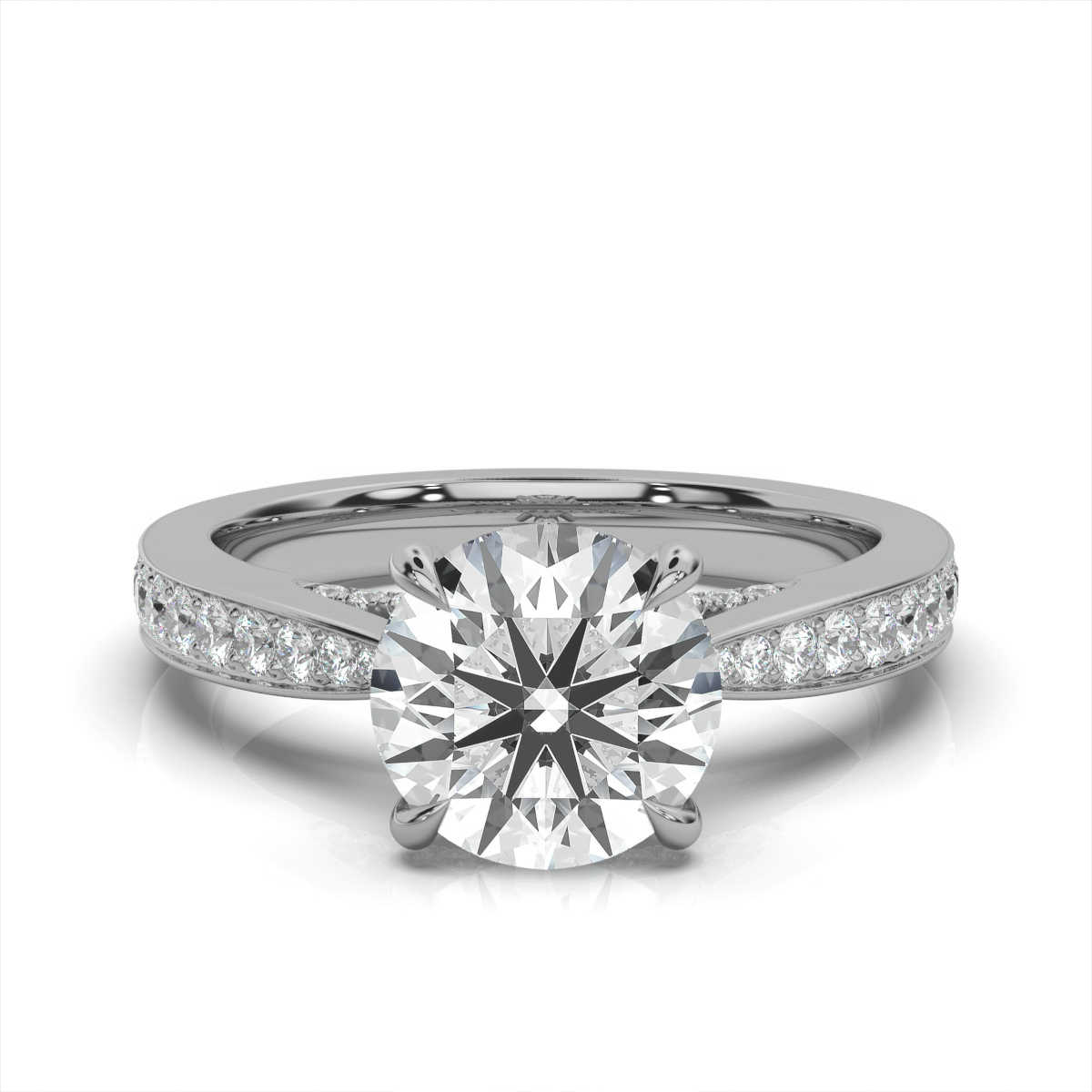 14K White Gold Vanessa Hidden Accents Lab Grown Diamond Ring (1/3 ct. tw)
