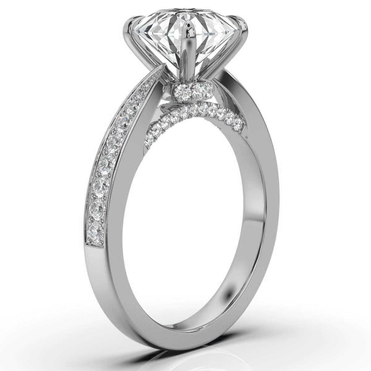 14K White Gold Vanessa Hidden Accents Lab Grown Diamond Ring (1/3 ct. tw)