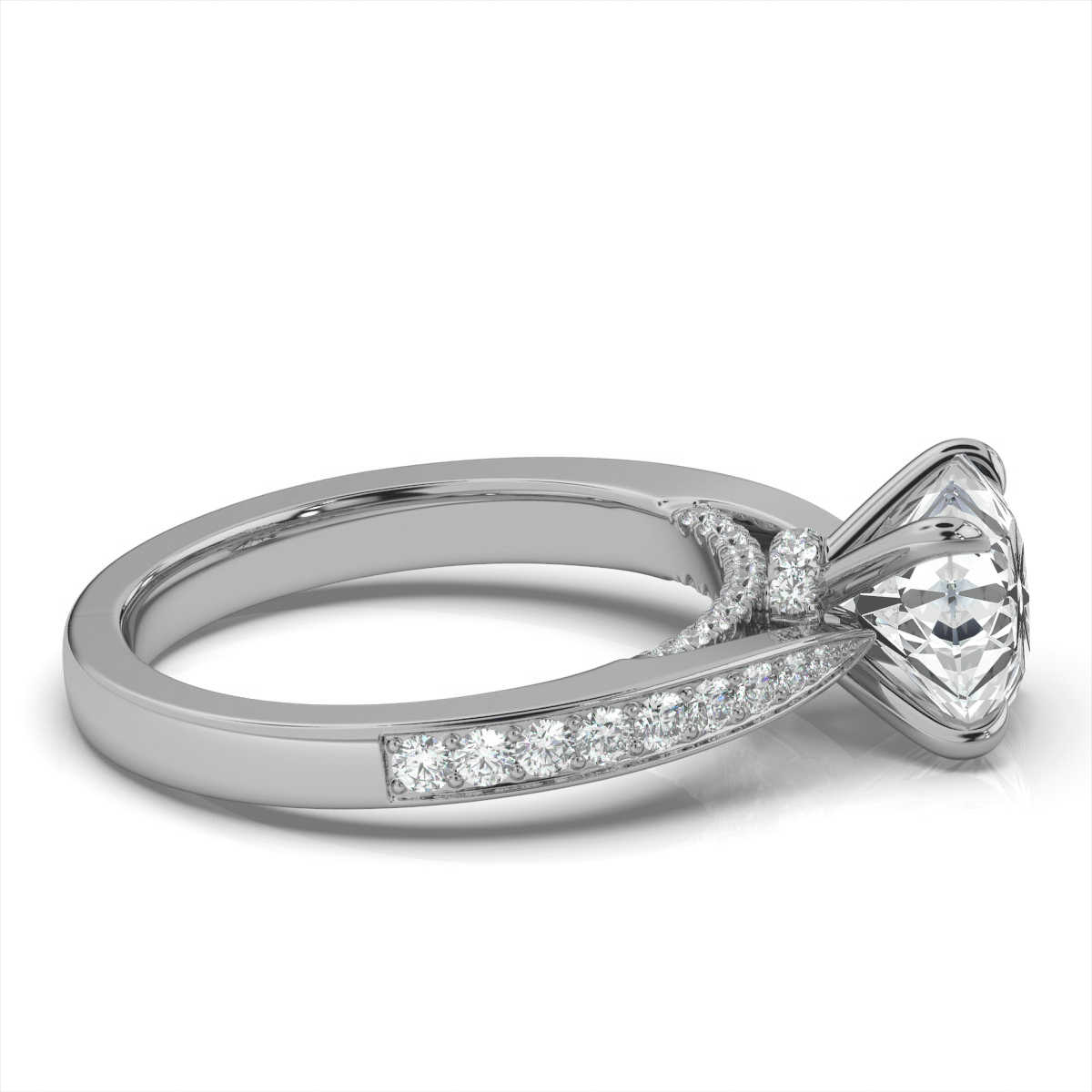 14K White Gold Vanessa Hidden Accents Lab Grown Diamond Ring (1/3 ct. tw)
