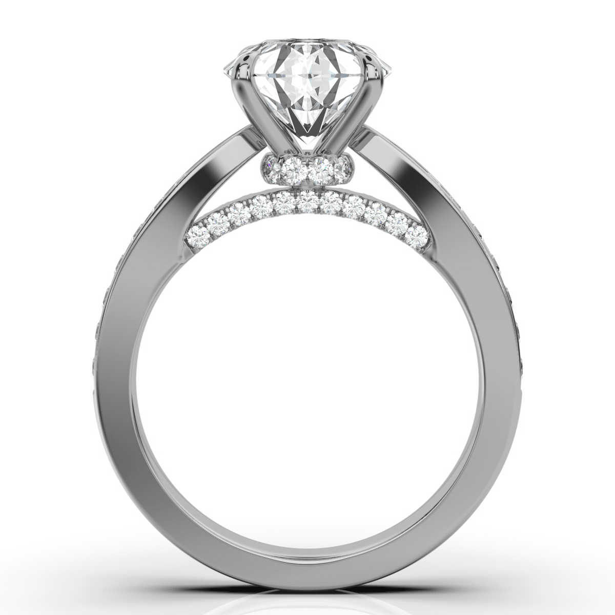 14K White Gold Vanessa Hidden Accents Lab Grown Diamond Ring (1/3 ct. tw)