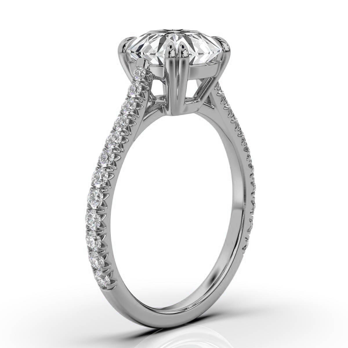 14K White Gold Adria Lab Grown Diamond Ring (2/5 ct. tw)
