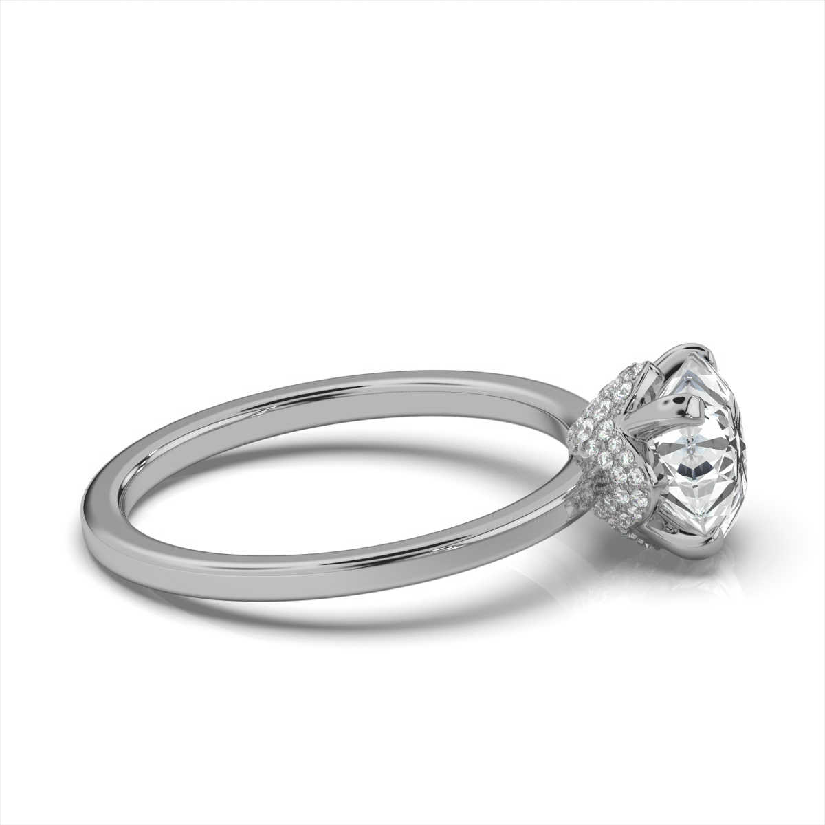 14K White Gold Raeka Hidden Accents Lab Grown Diamond Ring (1/5 ct. tw)