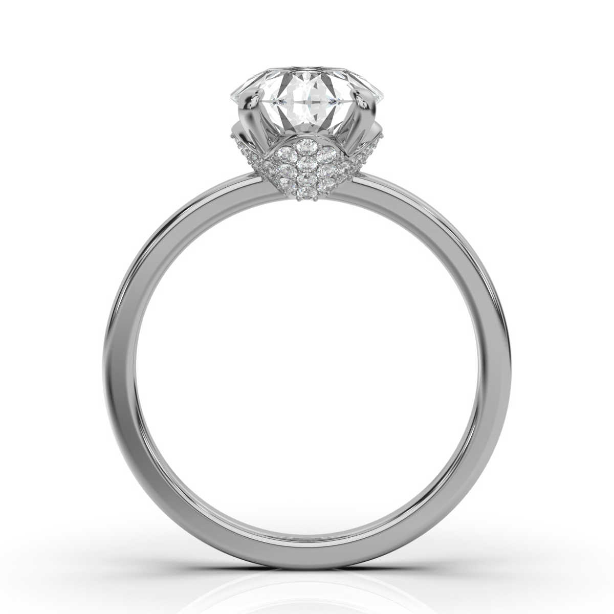 14K White Gold Raeka Hidden Accents Lab Grown Diamond Ring (1/5 ct. tw)