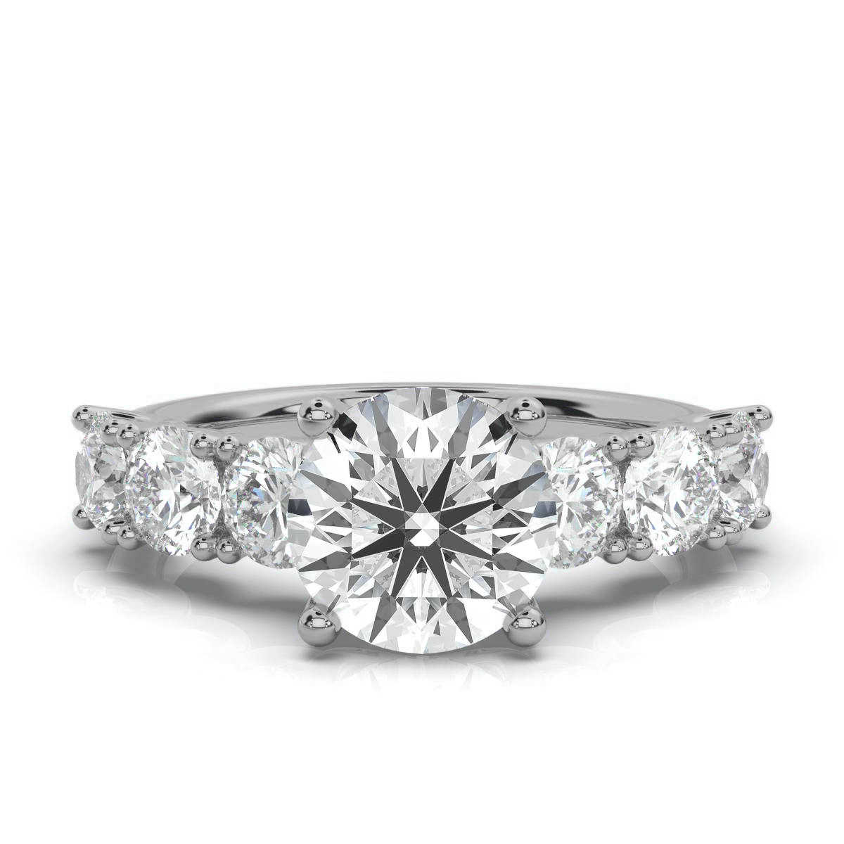 14K White Gold Krissy Lab Grown Diamond Ring (1 1/2 ct. tw)