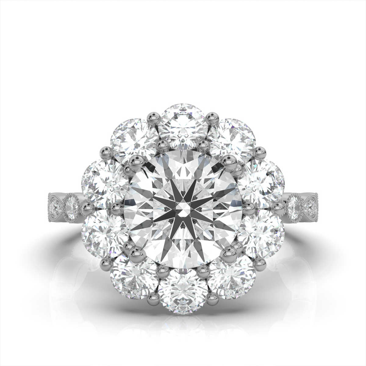14K White Gold Haley Lab Grown Diamond Ring (1 1/2 ct. tw)