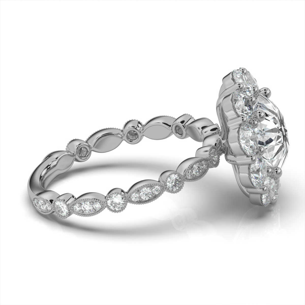 14K White Gold Haley Lab Grown Diamond Ring (1 1/2 ct. tw)