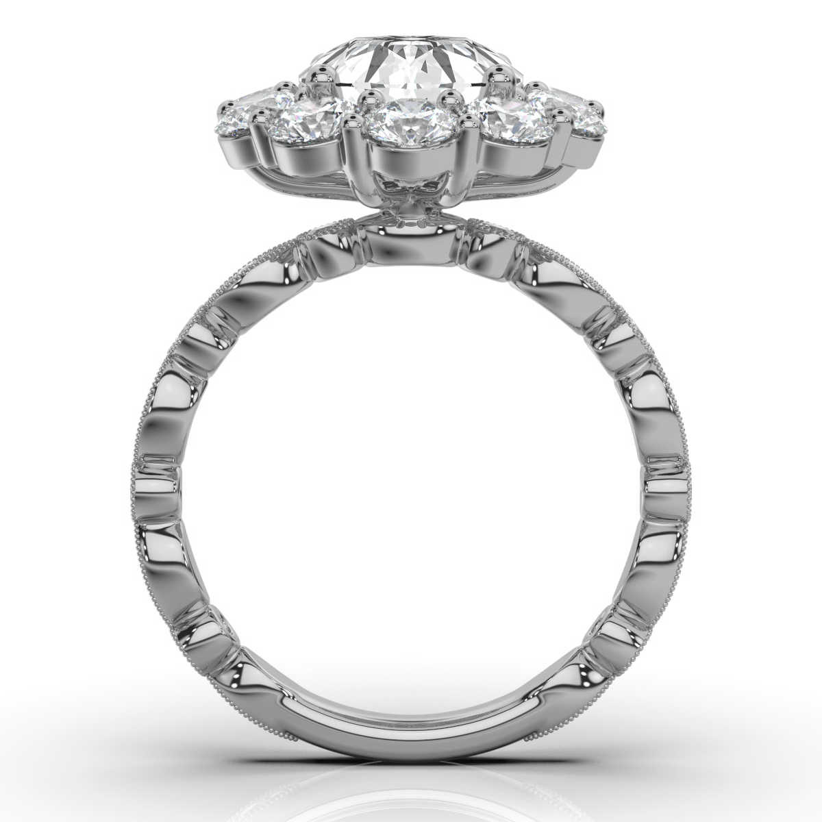 14K White Gold Haley Lab Grown Diamond Ring (1 1/2 ct. tw)