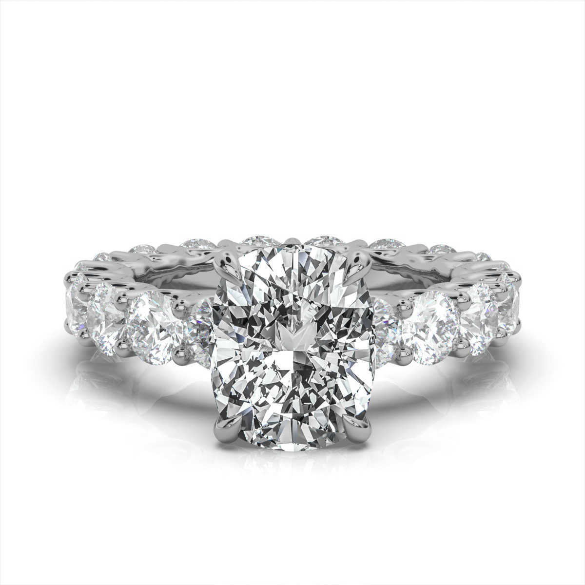 14K White Gold Shellie Eternity Lab Grown Diamond Ring (3 2/3 ct. tw)