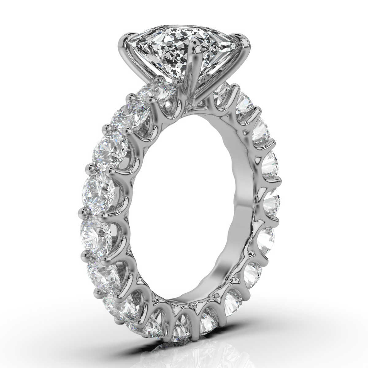 14K White Gold Shellie Eternity Lab Grown Diamond Ring (3 2/3 ct. tw)