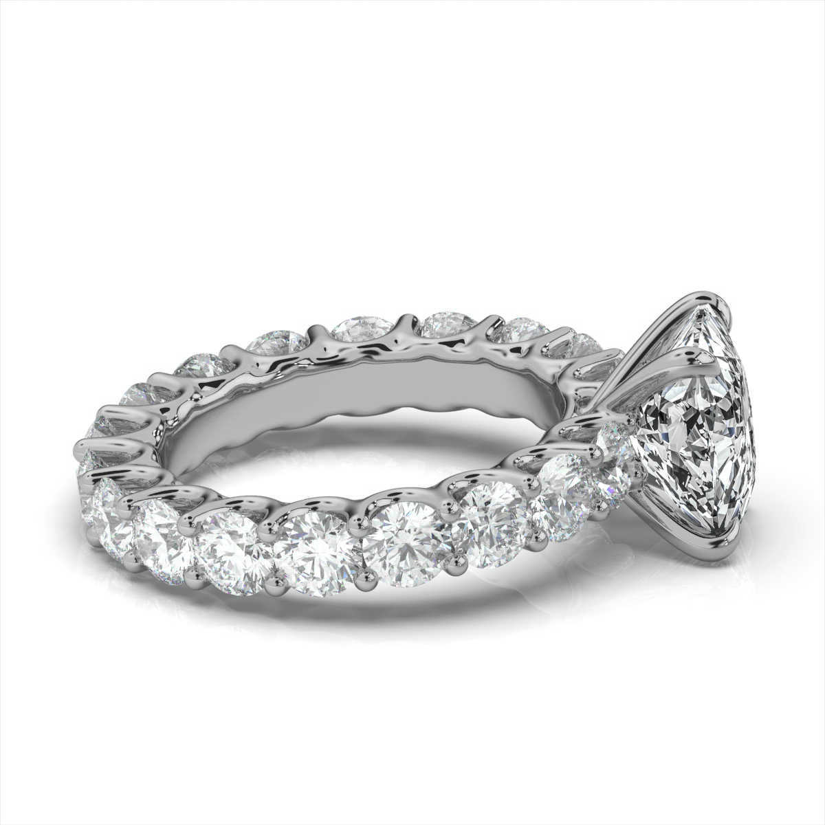 14K White Gold Shellie Eternity Lab Grown Diamond Ring (3 2/3 ct. tw)