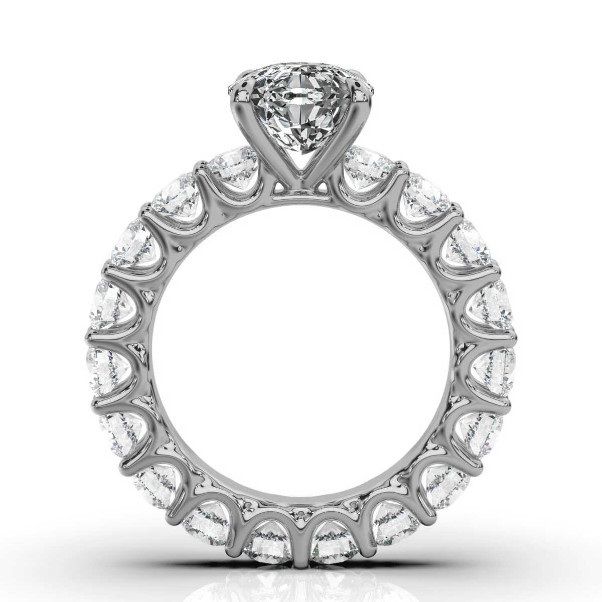 14K White Gold Shellie Eternity Lab Grown Diamond Ring (3 2/3 ct. tw)