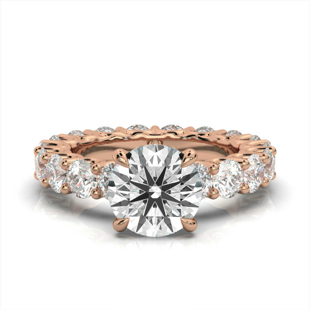 18K Rose Gold Shellie Eternity Lab Grown Diamond Ring (3 2/3 ct. tw)
