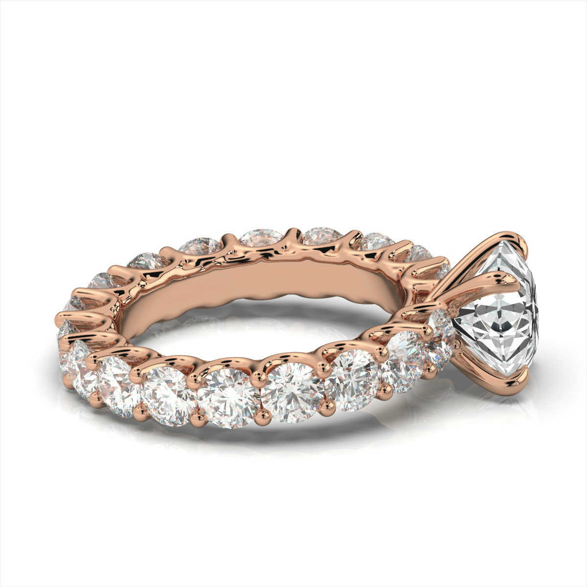 18K Rose Gold Shellie Eternity Lab Grown Diamond Ring (3 2/3 ct. tw)