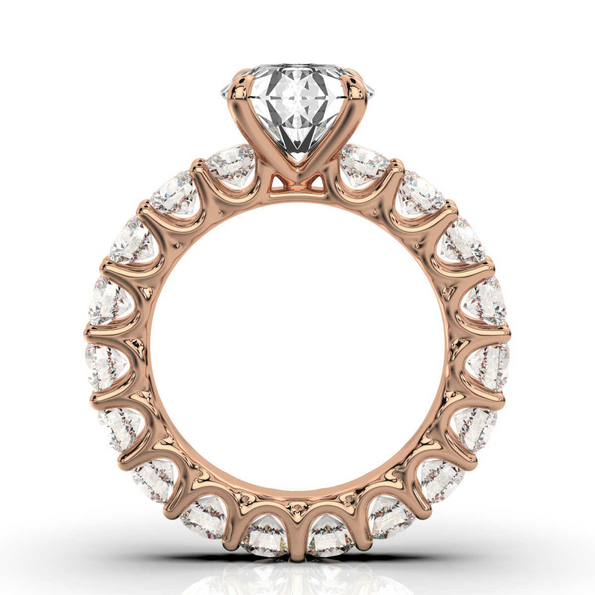 18K Rose Gold Shellie Eternity Lab Grown Diamond Ring (3 2/3 ct. tw)