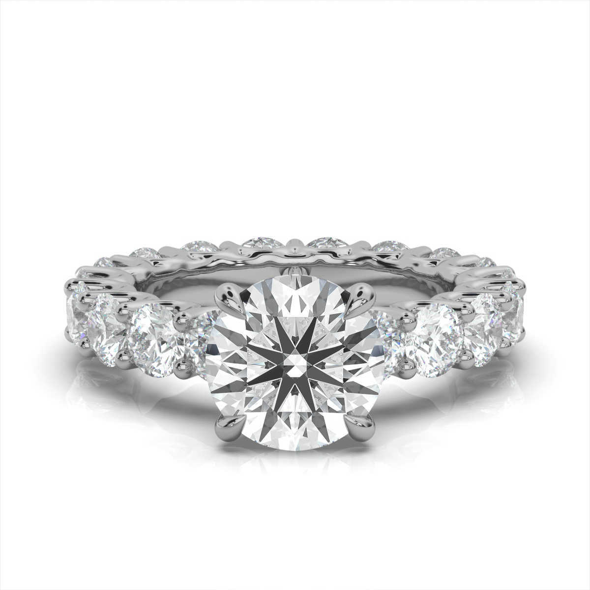 14K White Gold Shellie Eternity Lab Grown Diamond Ring (3 2/3 ct. tw)