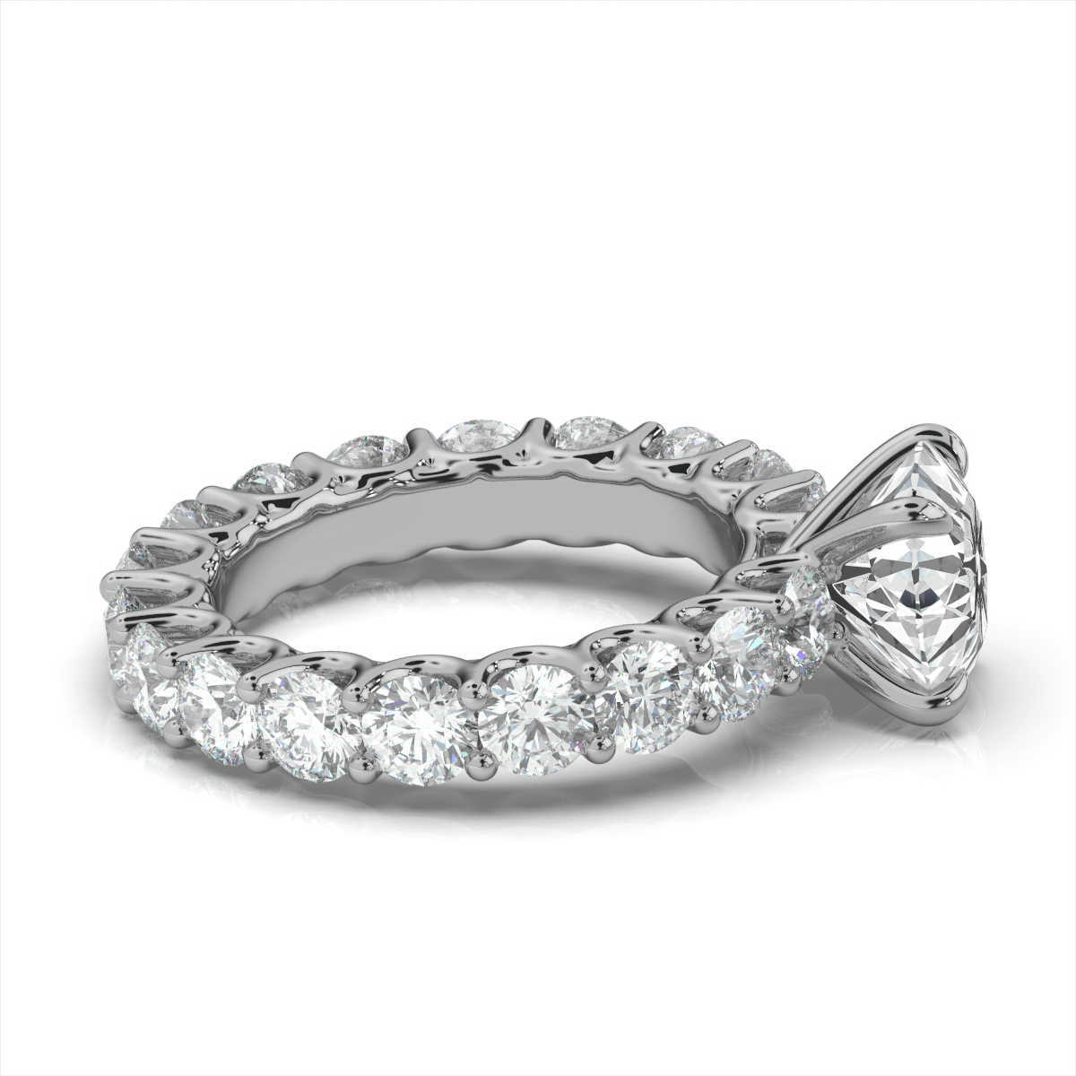 14K White Gold Shellie Eternity Lab Grown Diamond Ring (3 2/3 ct. tw)