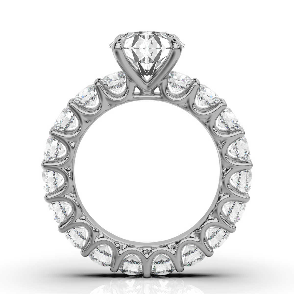 14K White Gold Shellie Eternity Lab Grown Diamond Ring (3 2/3 ct. tw)