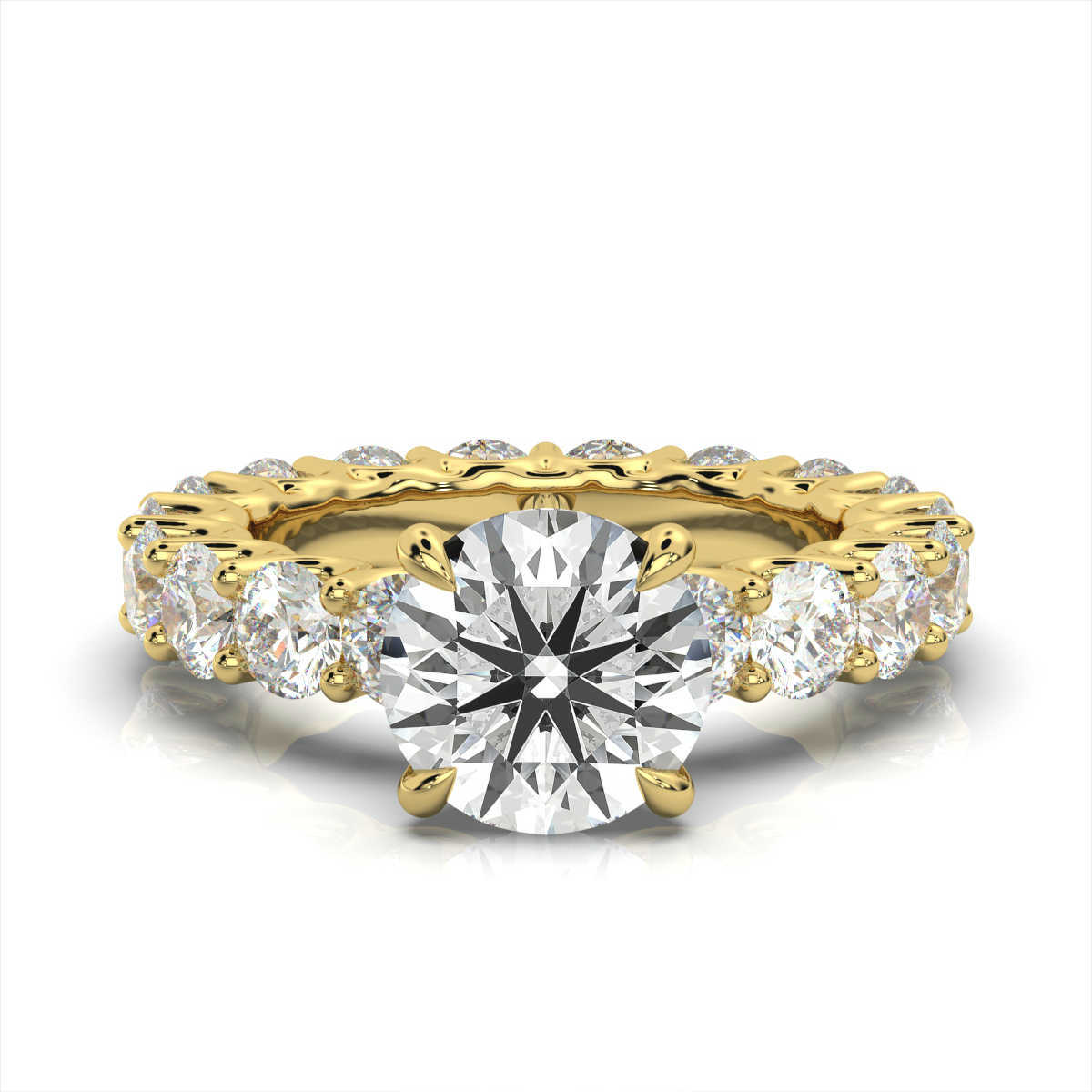 14K Yellow Gold Shellie Eternity Lab Grown Diamond Ring (3 2/3 ct. tw)