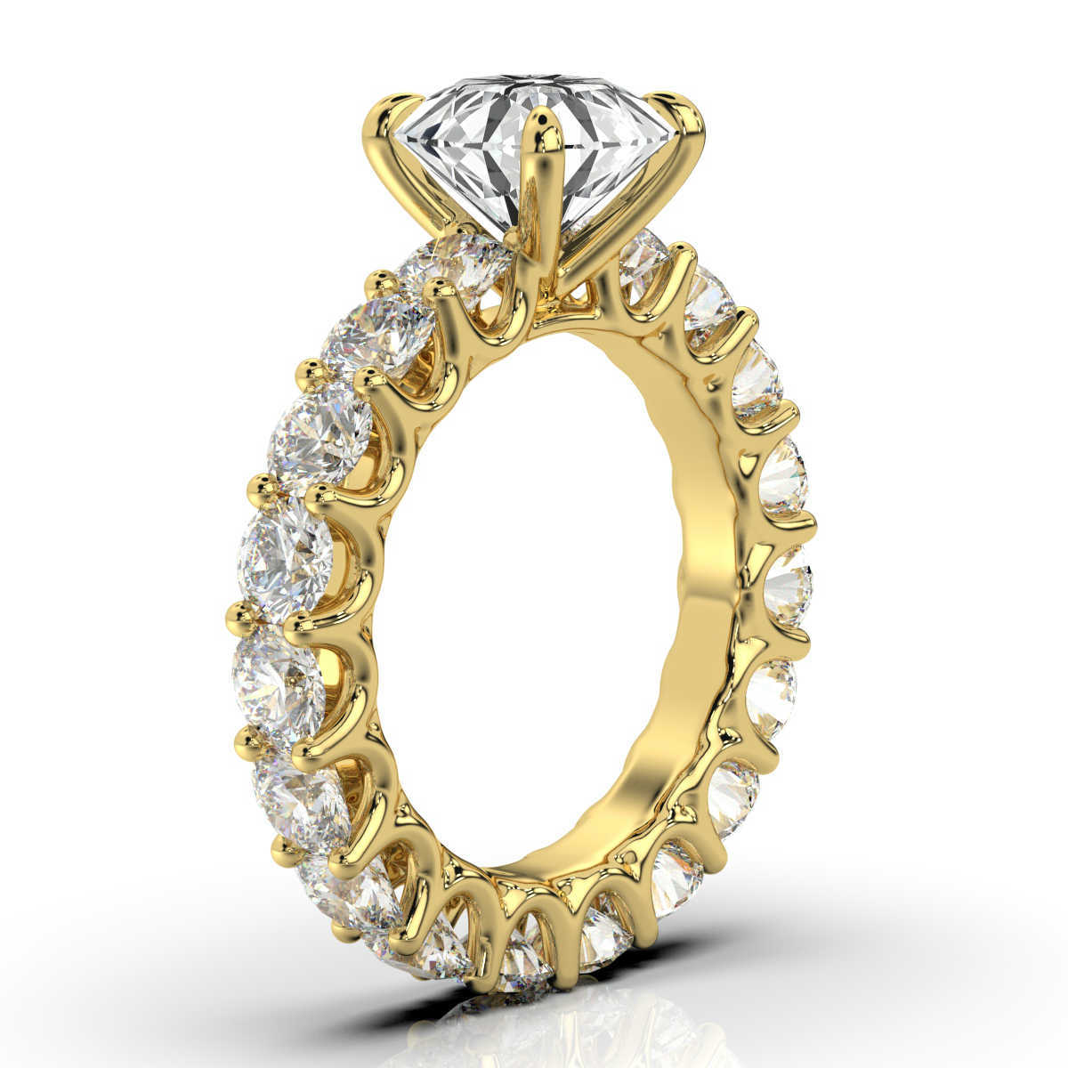 14K Yellow Gold Shellie Eternity Lab Grown Diamond Ring (3 2/3 ct. tw)