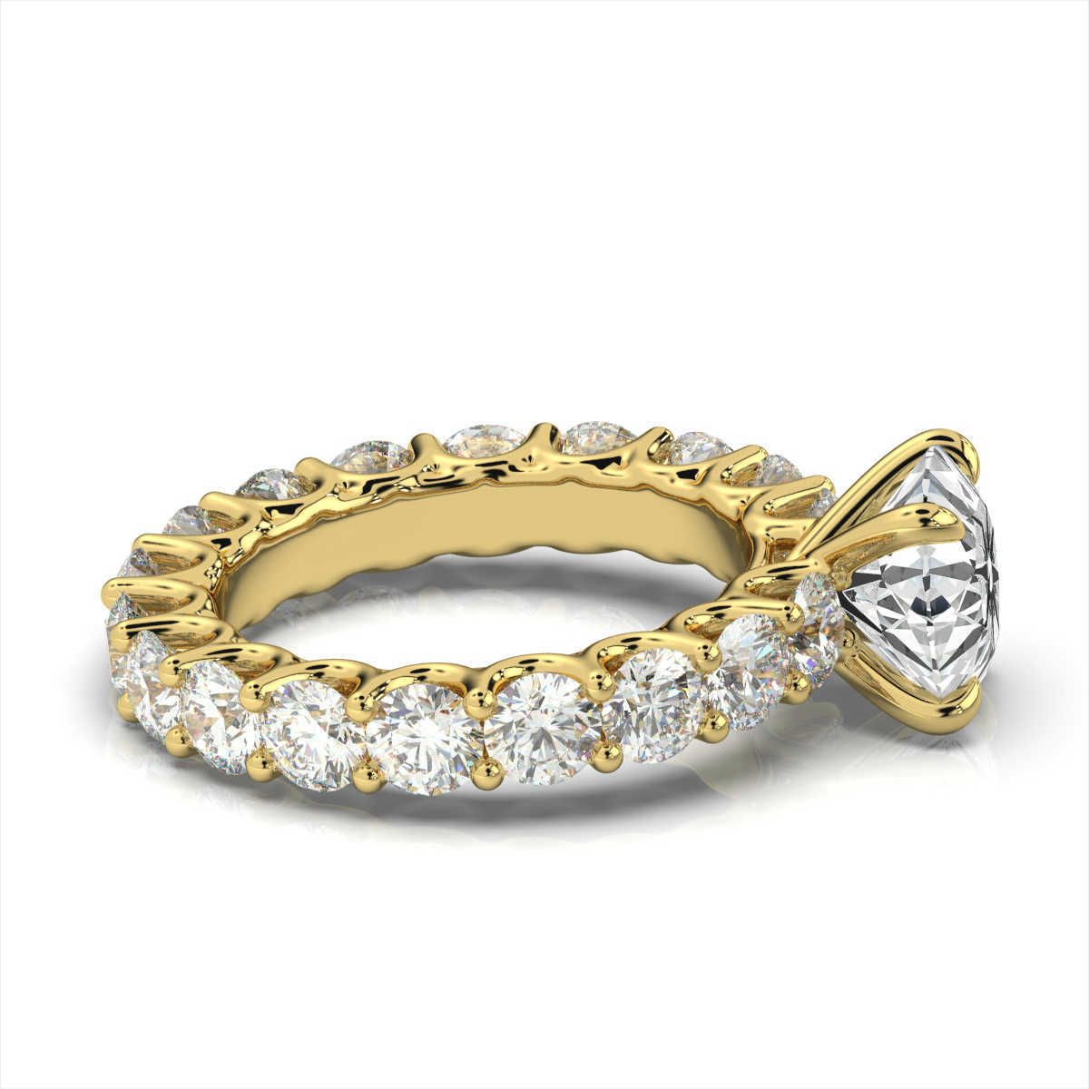 14K Yellow Gold Shellie Eternity Lab Grown Diamond Ring (3 2/3 ct. tw)