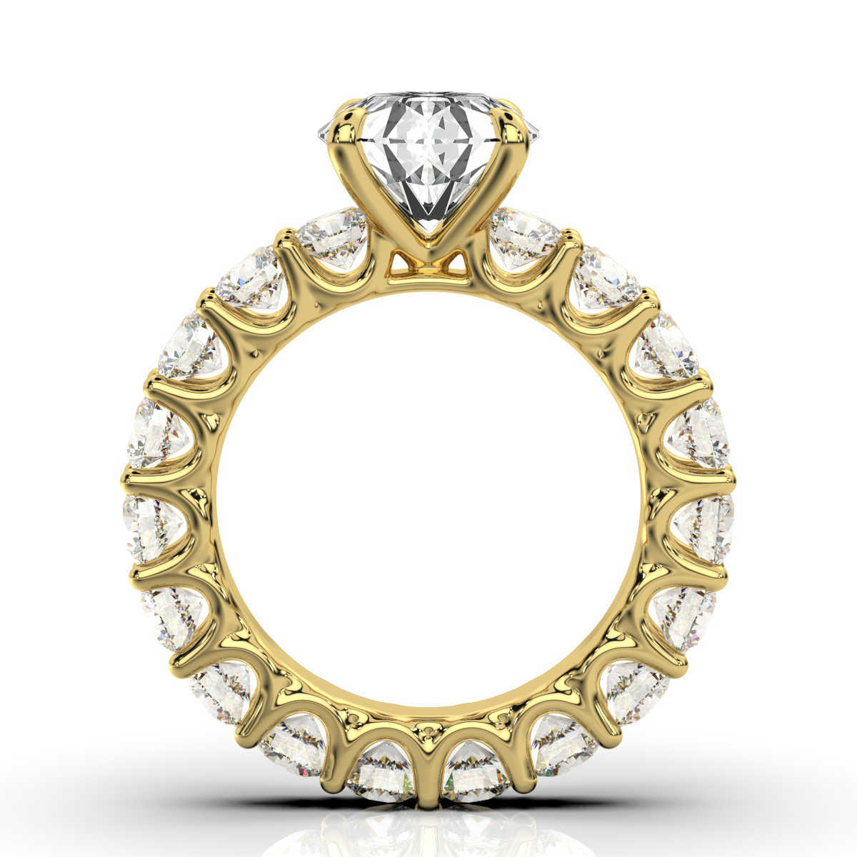 14K Yellow Gold Shellie Eternity Lab Grown Diamond Ring (3 2/3 ct. tw)