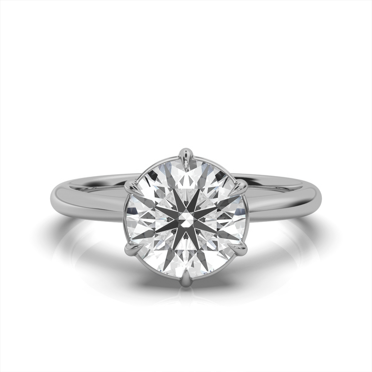 14K White Gold Annelise Solitaire Ring 