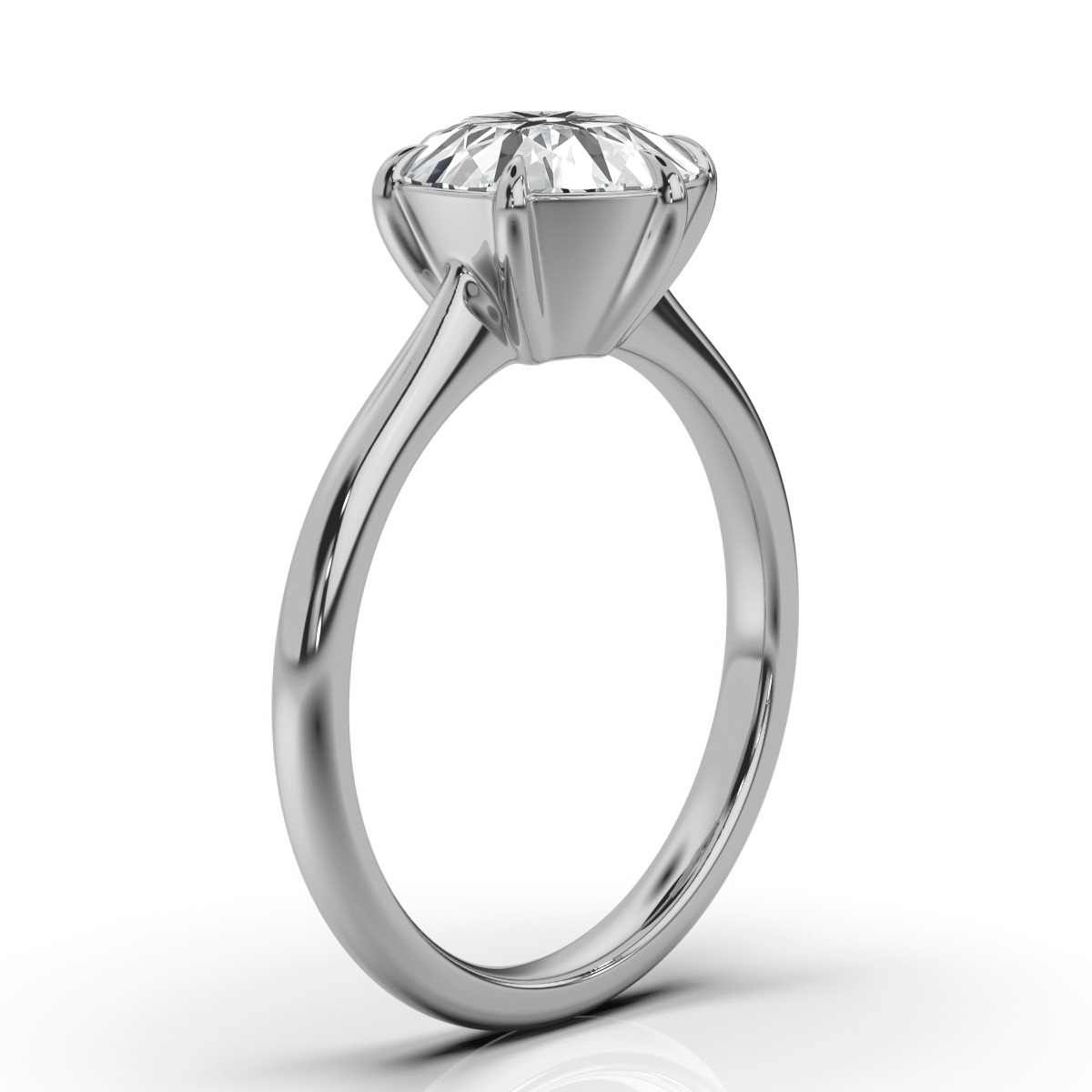 14K White Gold Annelise Solitaire Ring 