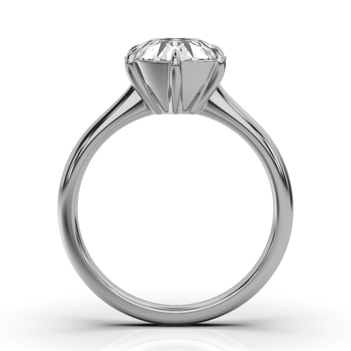 14K White Gold Annelise Solitaire Ring 