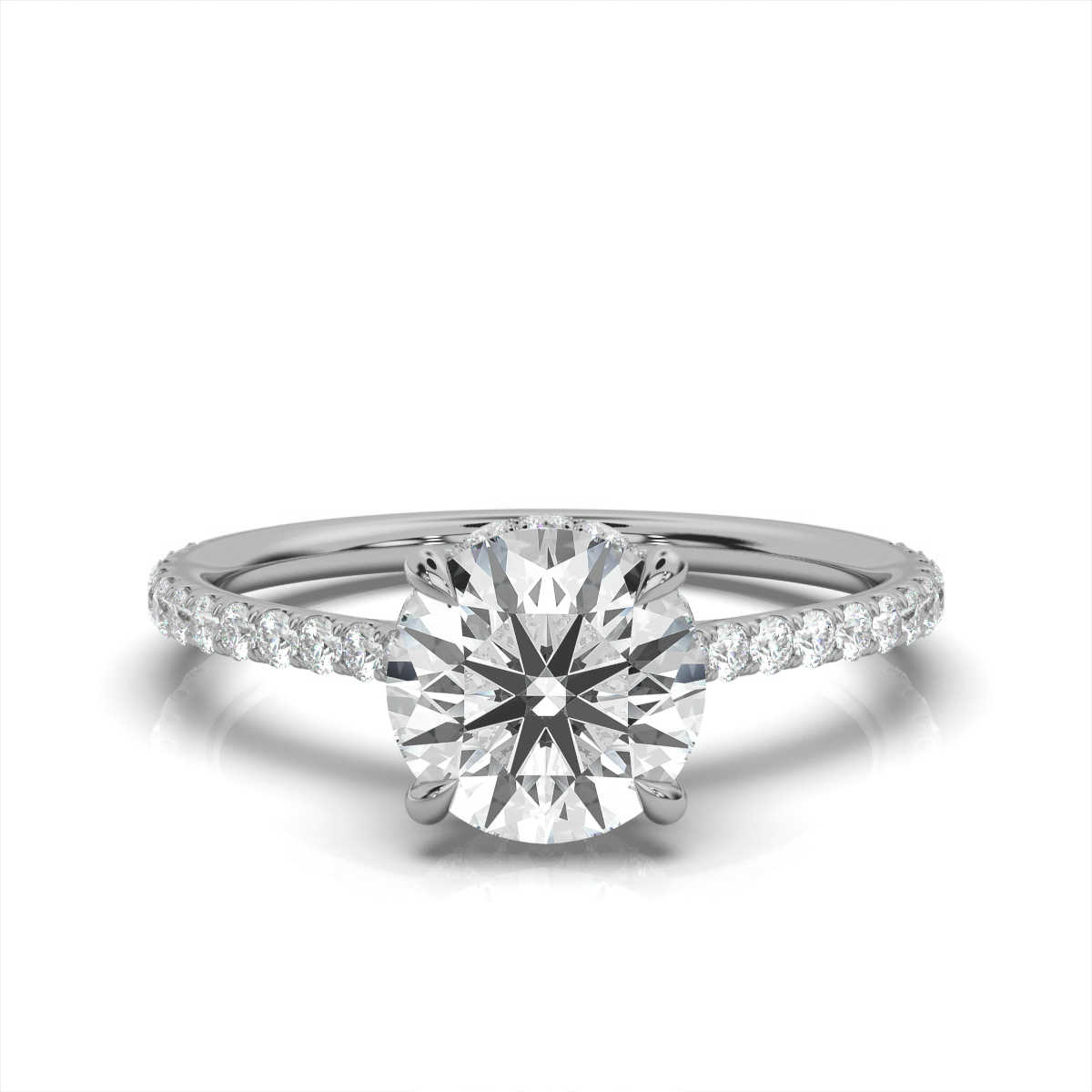 14K White Gold Lora Hidden Accents Lab Grown Diamond Ring (1/2 ct. tw)