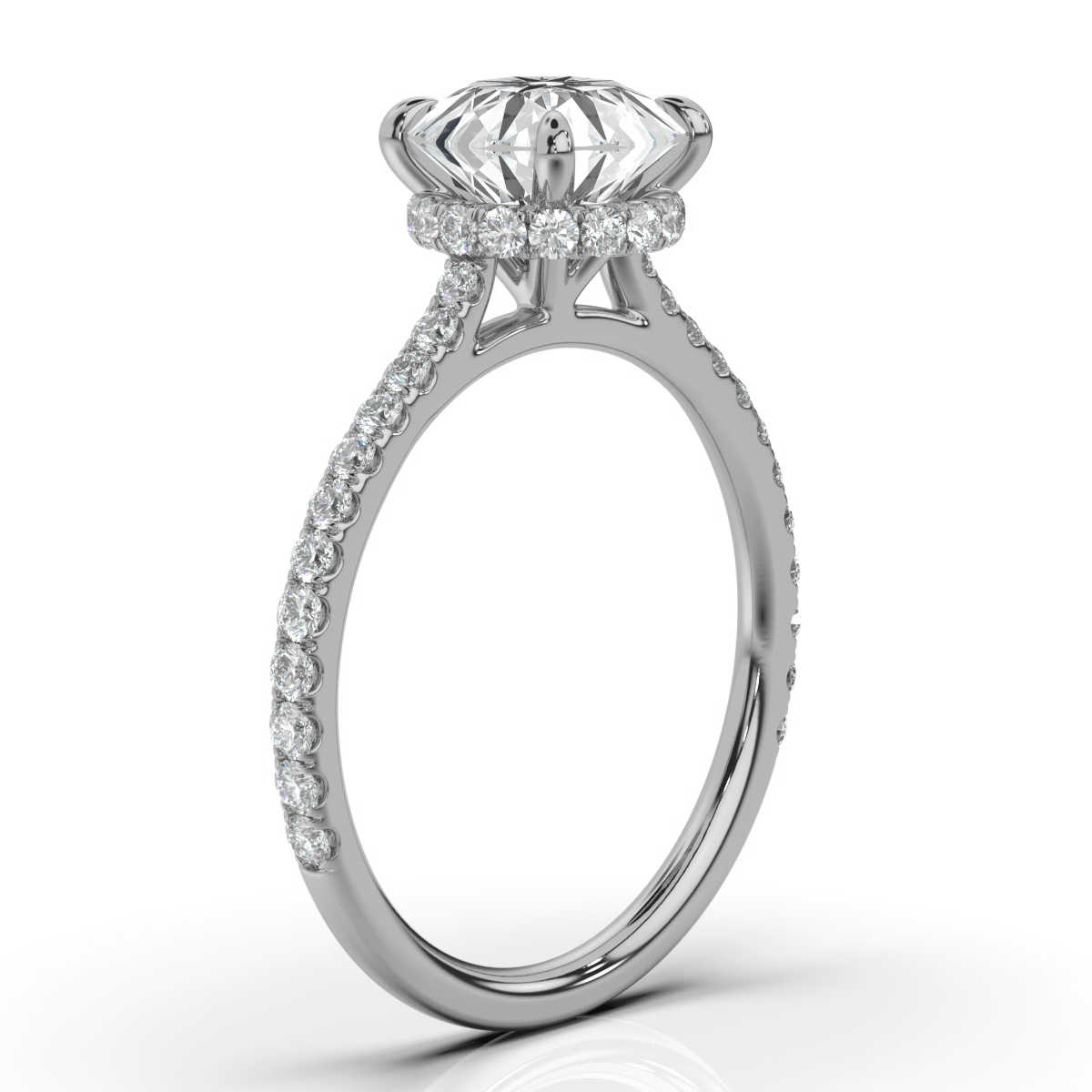 14K White Gold Lora Hidden Accents Lab Grown Diamond Ring (1/2 ct. tw)