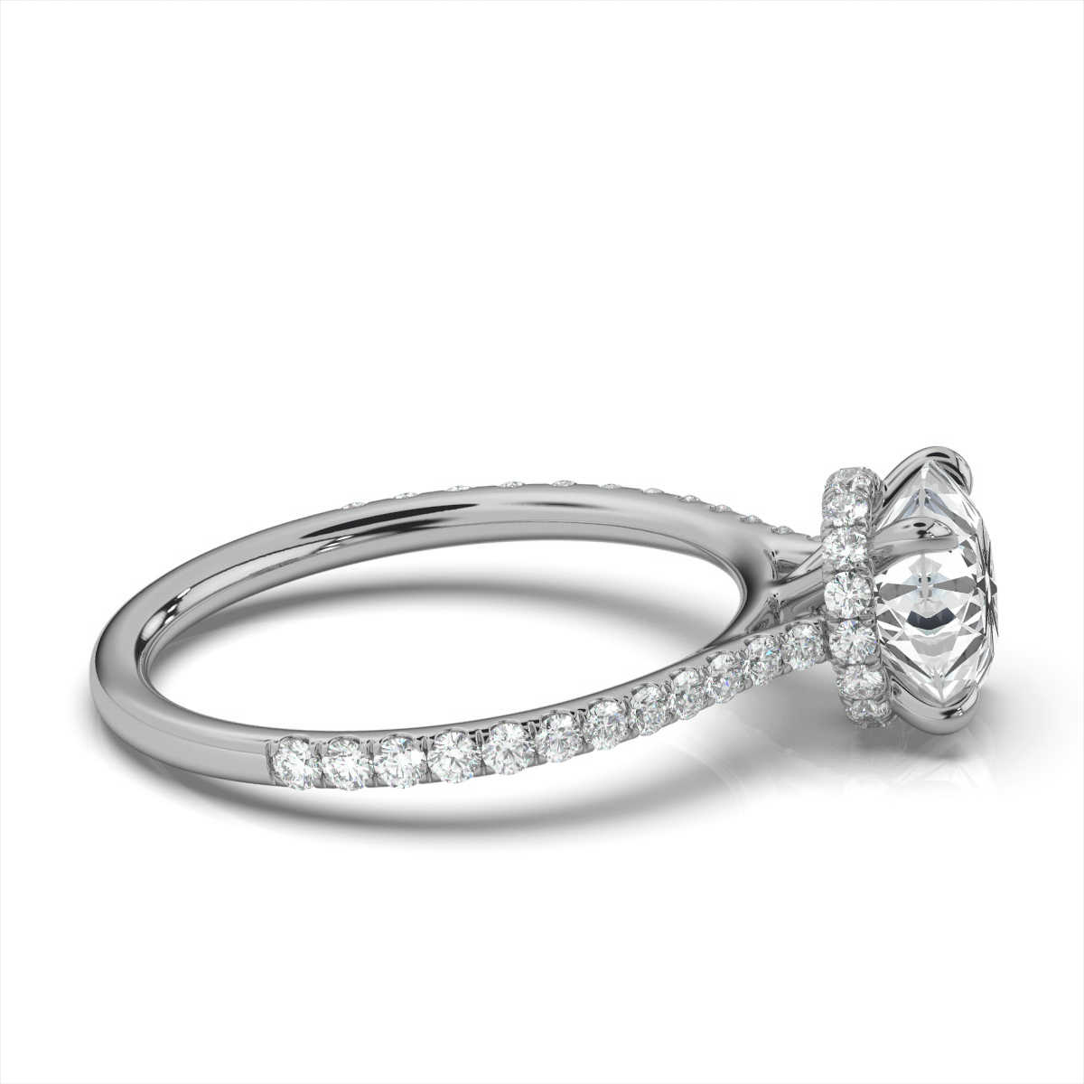 14K White Gold Lora Hidden Accents Lab Grown Diamond Ring (1/2 ct. tw)